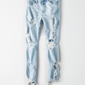 American Eagle destroyed highwast jeggings